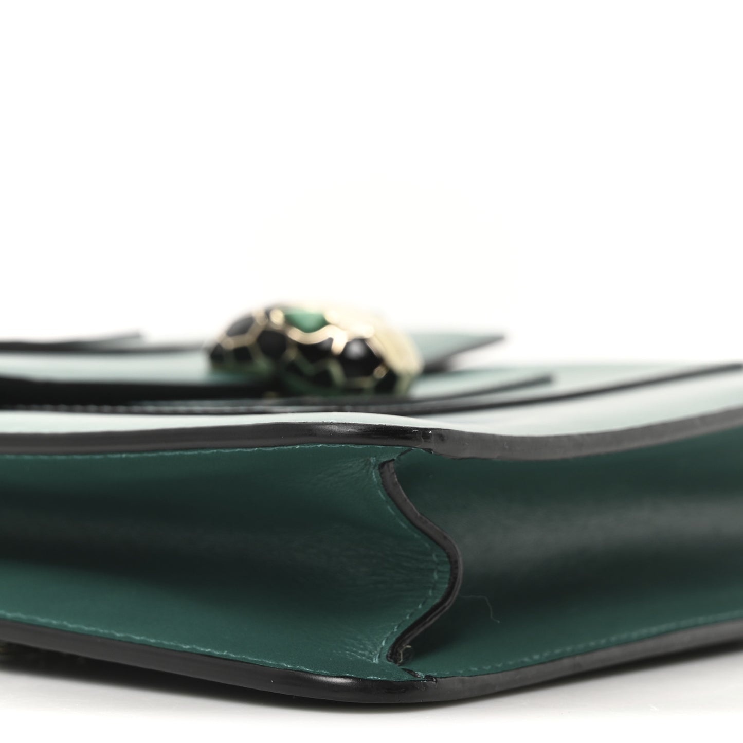 Calfskin Serpenti Forever Snake Strap Crossbody Bag Emerald Green