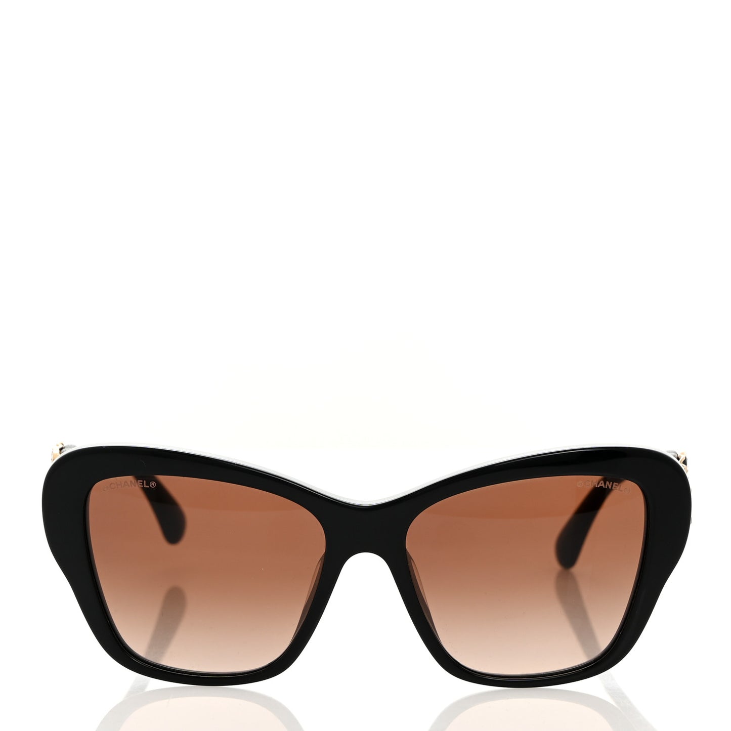 Acetate Lambskin CC Sunglasses 5457-Q-A Black