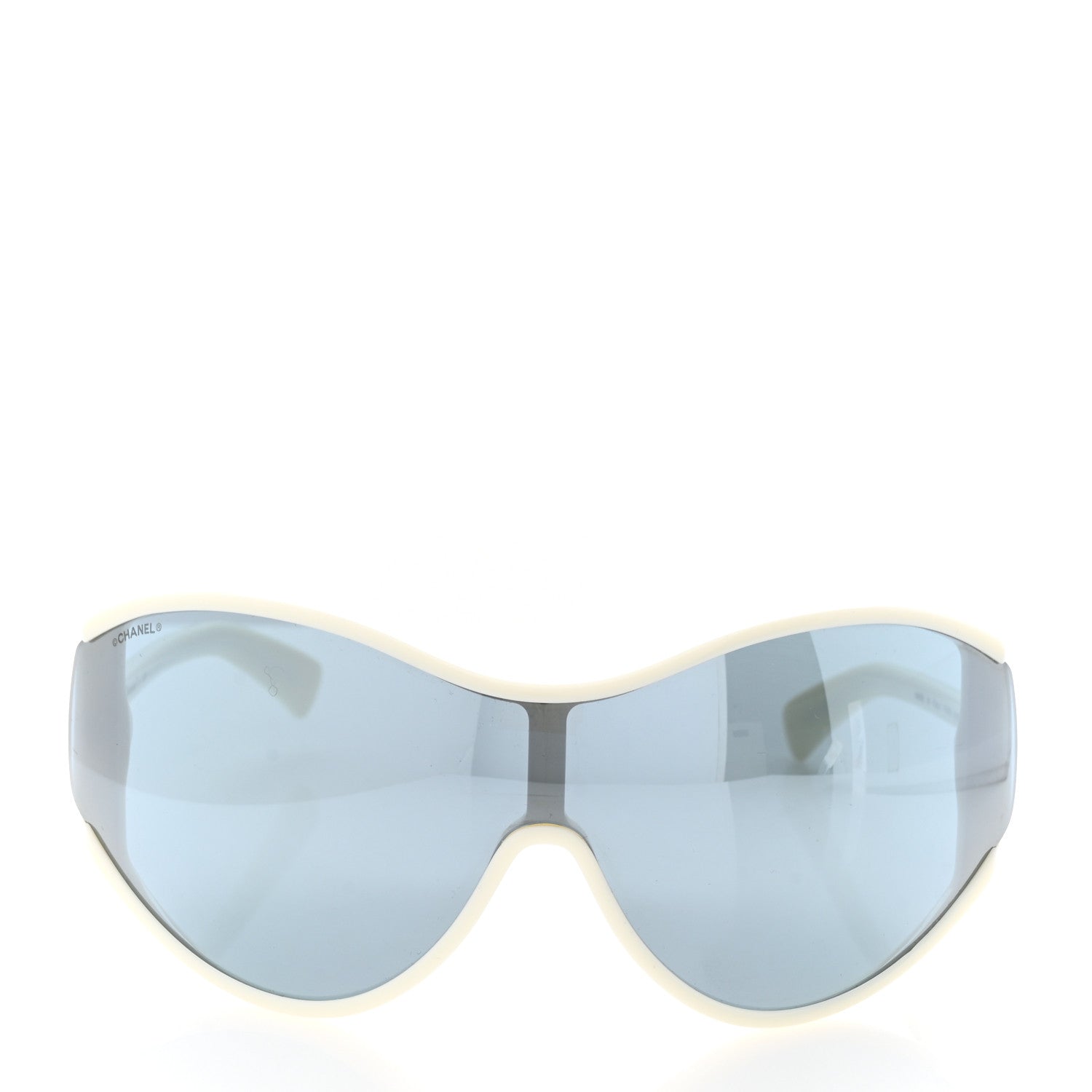 Chanel Acetate Mirror Shield Sunglasses 71476A White 2 of 12