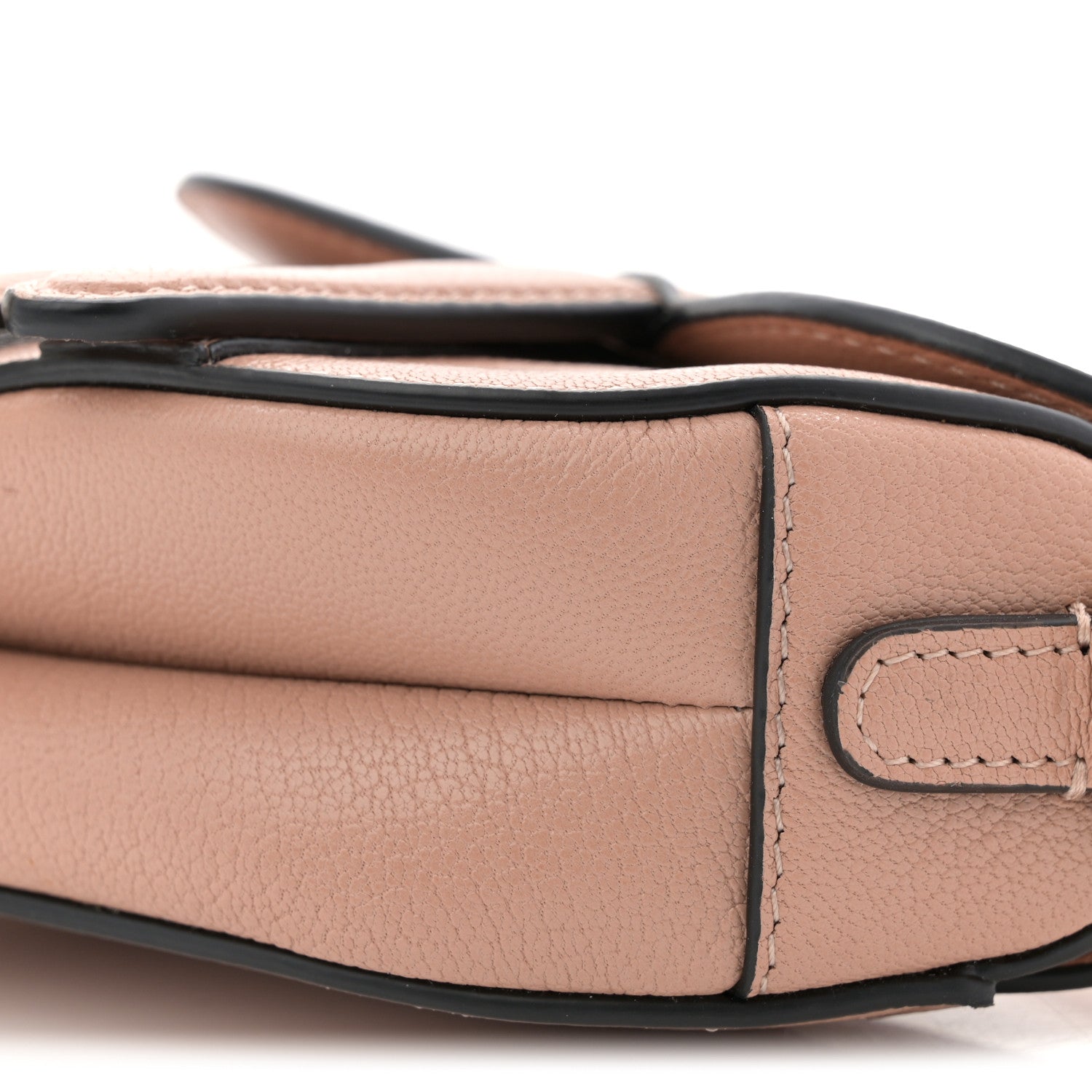 Christian Dior Goatskin Micro Saddle Bag Rose Des Vent 1835993