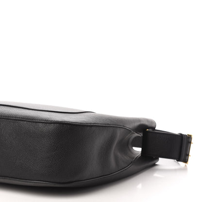 Burberry Grainy Calfskin Small Elmstone Hobo Black 9 of 10