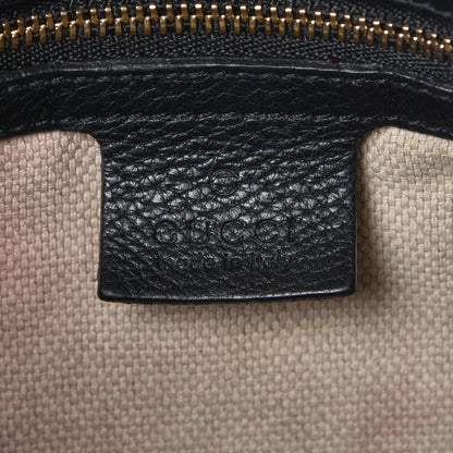 Gucci Pebbled Calfskin Medium Soho Chain Shoulder Bag Black 6 of 9