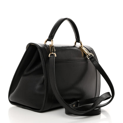 Salvatore Ferragamo Calfskin Sofia Rainbow Top Handle Bag Black 2 of 17