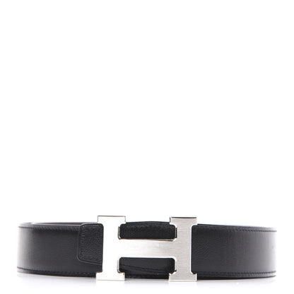 Hermes Box Togo 32mm H Belt 85 Black Chocolate 1 of 6