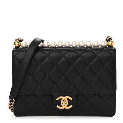 Chanel Goatskin Quilted Small Chic Pearls Flap Black 1 of 11