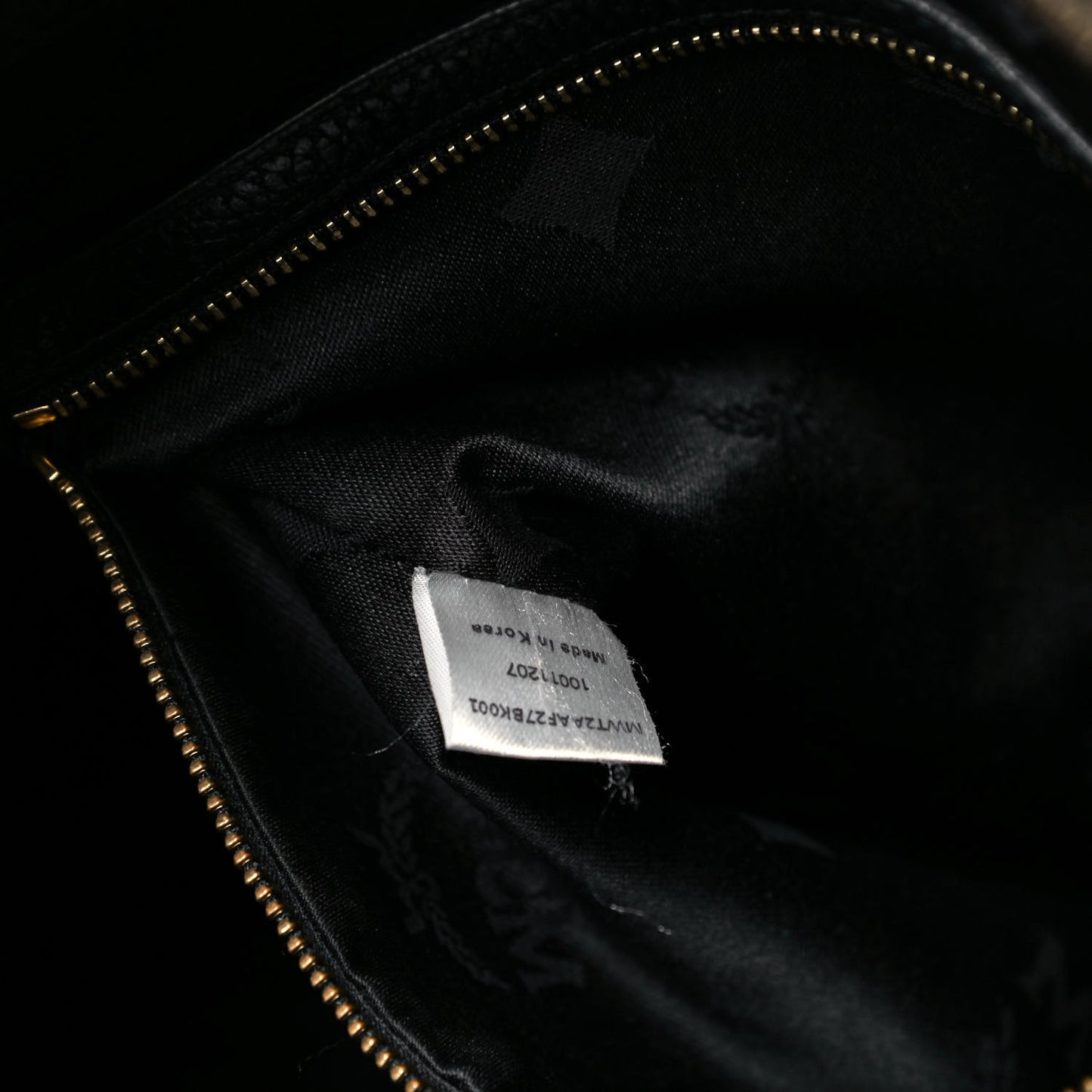 Grained Calfskin Studded Satchel Black