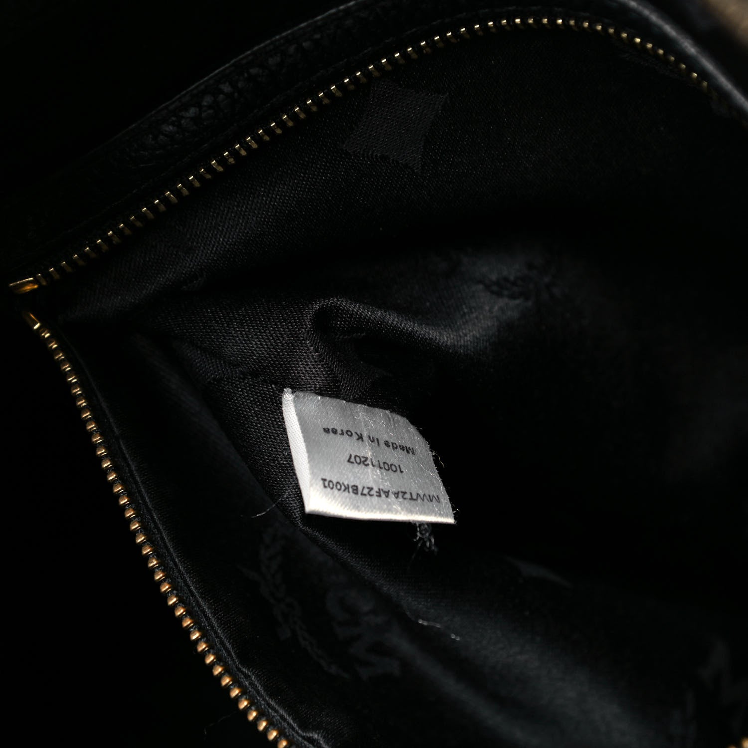 MCM Grained Calfskin Studded Satchel Black 9 of 9