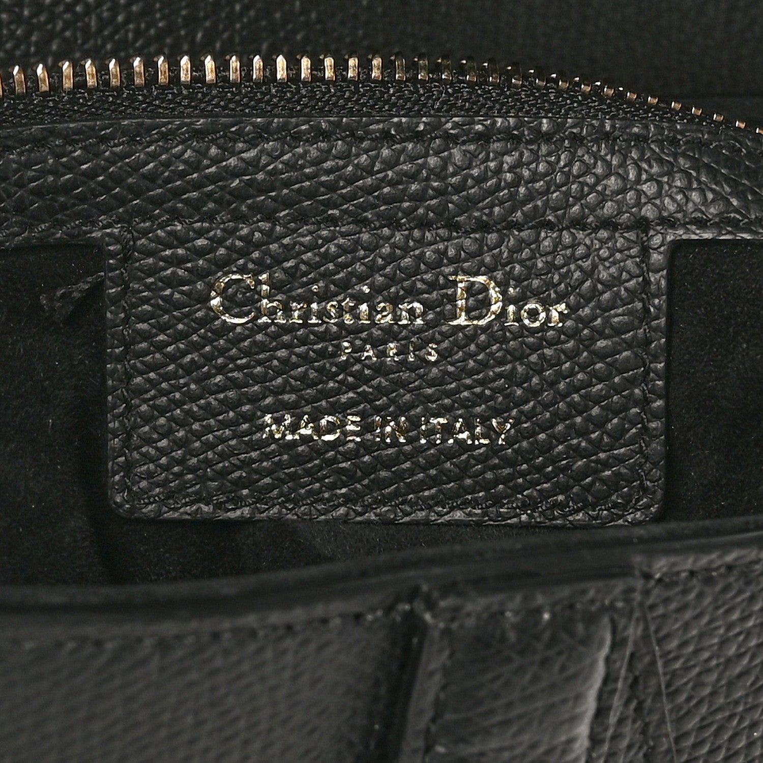 Christian Dior Grained Calfskin Saddle Bag Black 1818715