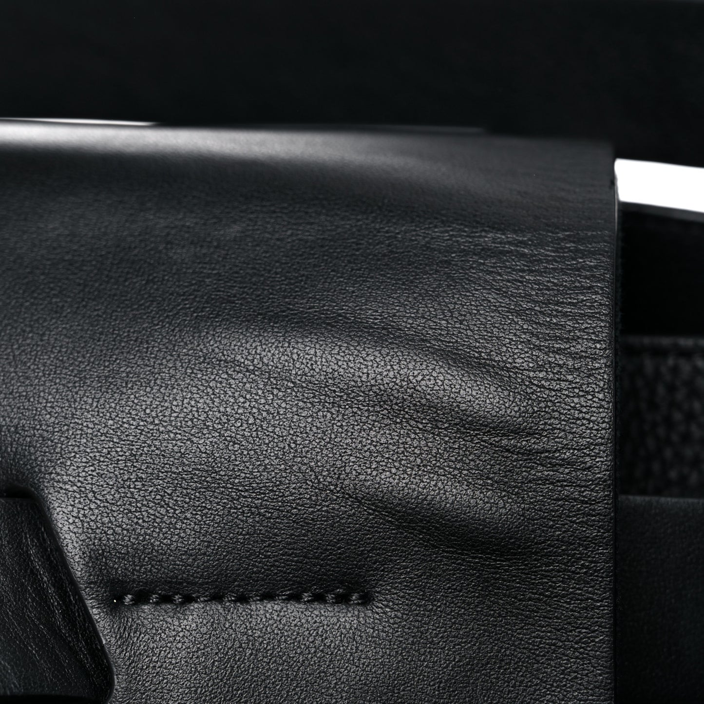 Grained Calfskin Rockstud Backpack Black