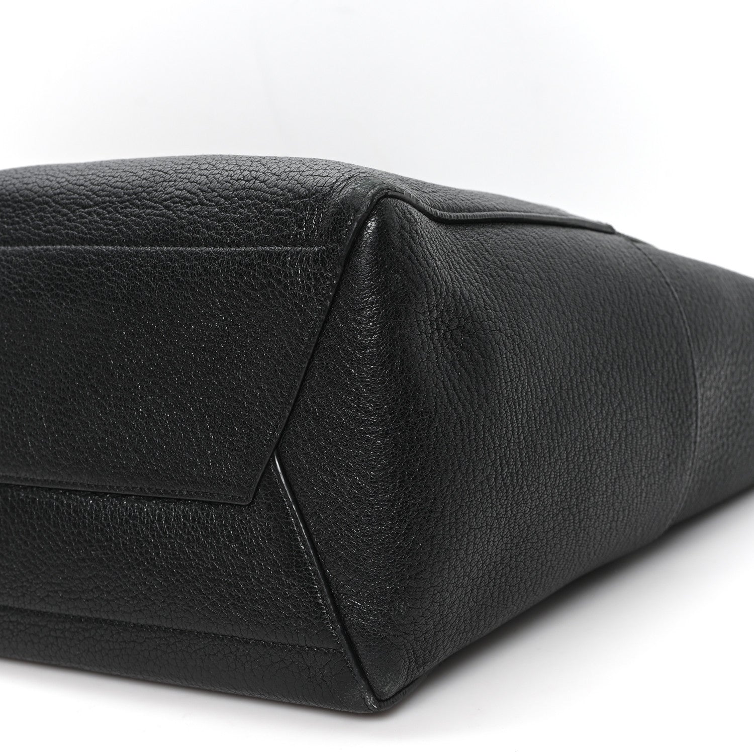 Celine Soft Grained Calfskin Sangle Bucket Bag Black 9 of 10