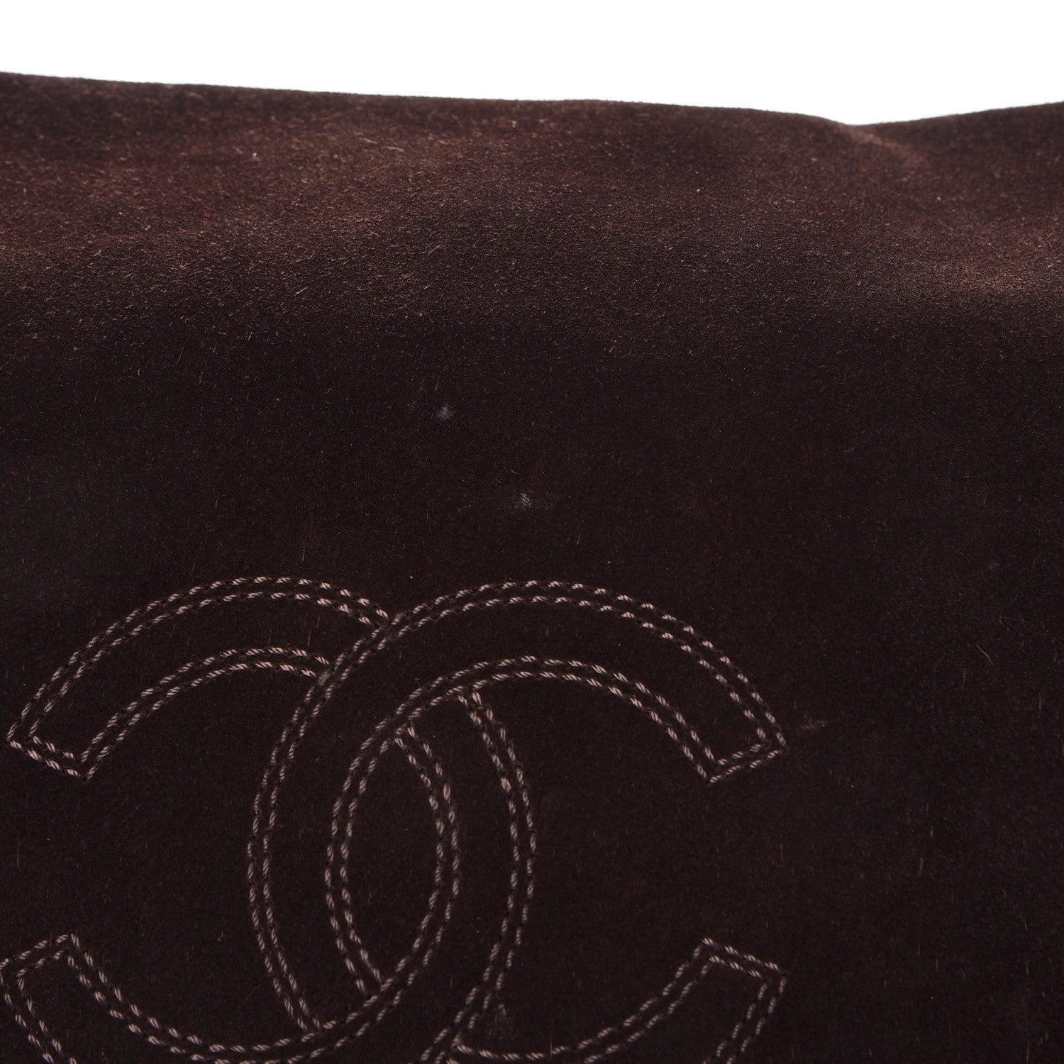 Chanel Suede Tassel CC Shoulder Bag Brown 9 of 14