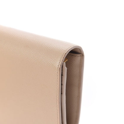 Saint Laurent Grain De Poudre Classic Monogram Cassandre Wallet Nude Powder 10 of 14