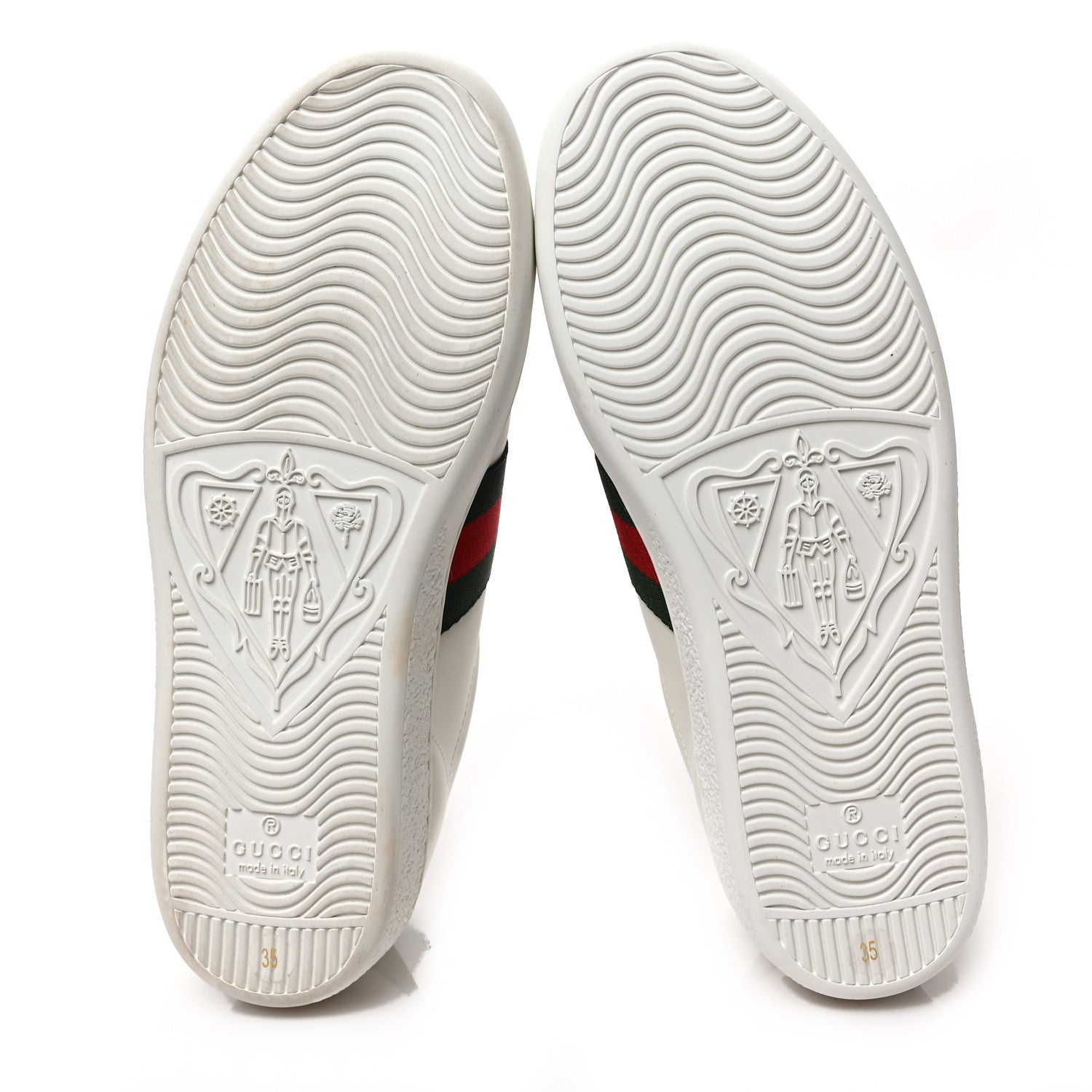 Gucci X BNF Miro Soft Calfskin Web Bananya Embroidered Womens Ace Sneakers 35 White New Shamarock 6 of 9