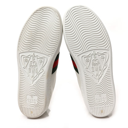 Gucci X BNF Miro Soft Calfskin Web Bananya Embroidered Womens Ace Sneakers 35 White New Shamarock 6 of 9
