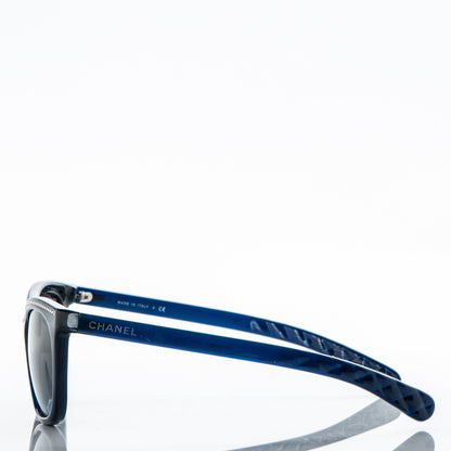 Chanel Cat Eye Chain Sunglasses 6041 Navy Blue 2 of 6