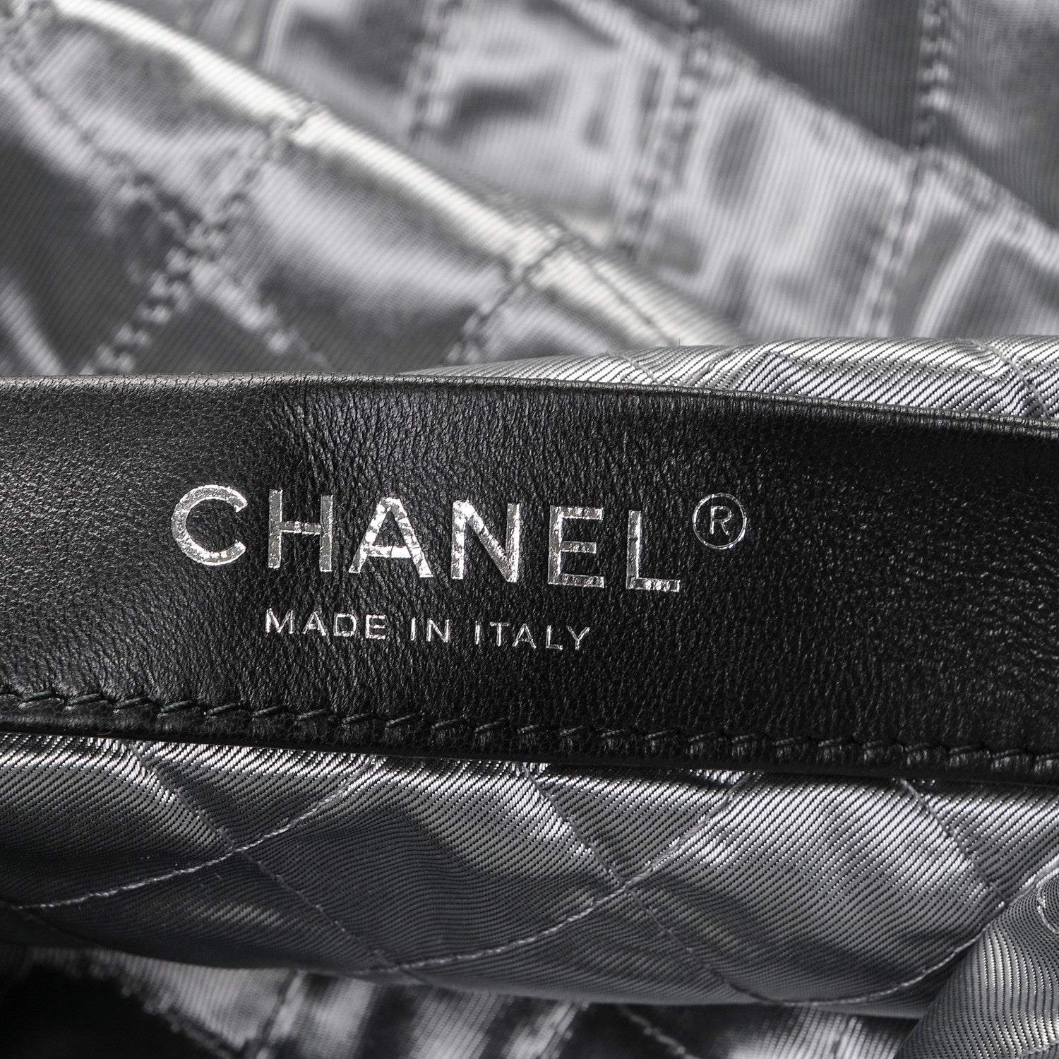 Chanel Tweed Resin Strass Shopping In Fabrics Tote Black 6 of 7