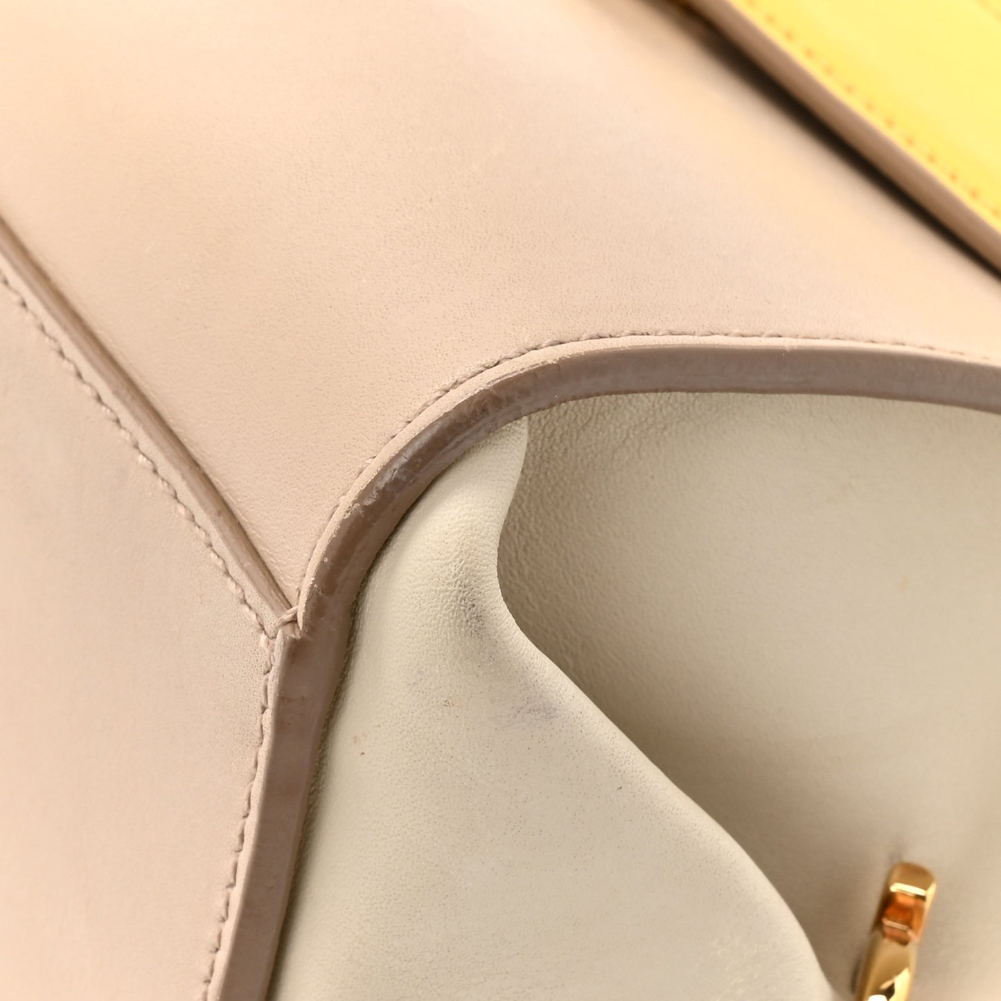 Calfskin Sofia Shoulder Bag Beige Multicolor