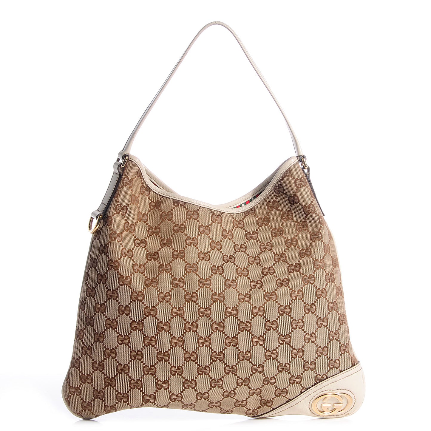 Monogram Medium New Britt Hobo Off White