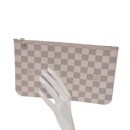 Louis Vuitton Damier Azur Neverfull MM GM Pochette Rose Ballerine 2 of 7