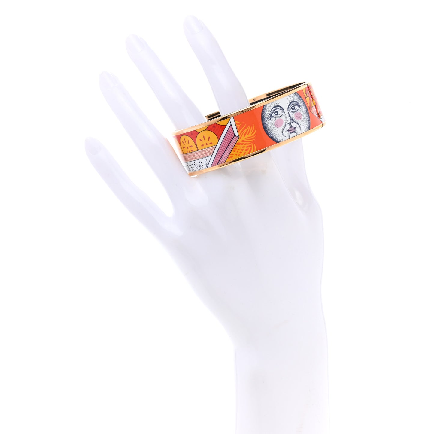 Enamel Printed Wide Acte III Scene La Clairiere Lune Bangle 70