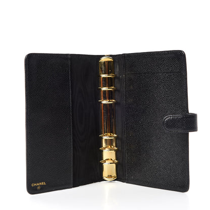 Chanel Caviar CC Medium Ring Agenda Planner Black 9 of 12