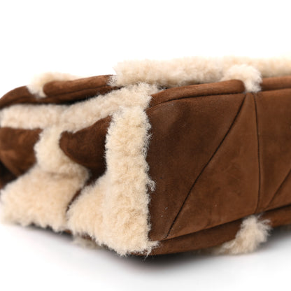 Saint Laurent Suede Shearling Patchwork Monogram Medium Jamie Brown Beige 10 of 12