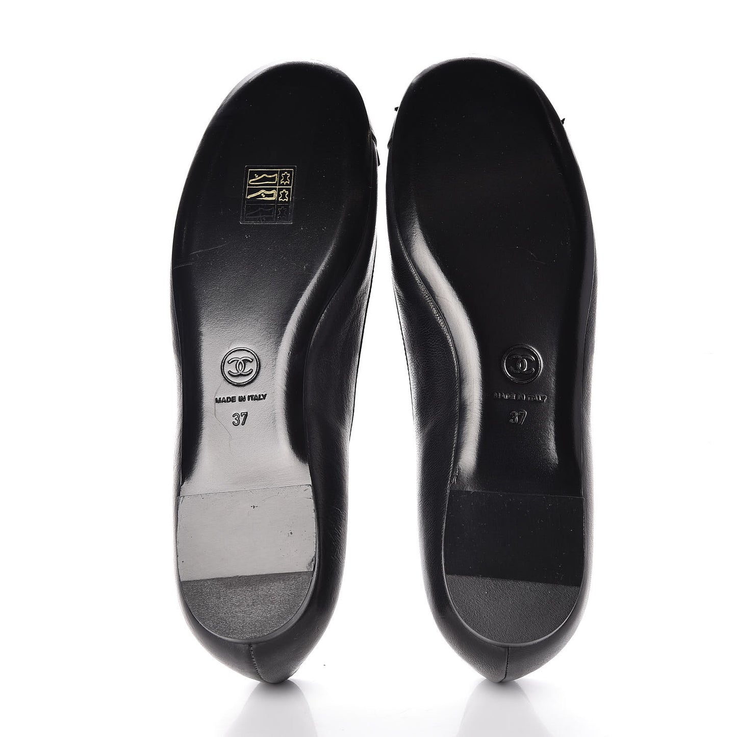 Lambskin Camellia Mocassin Loafers 37 Dark Grey