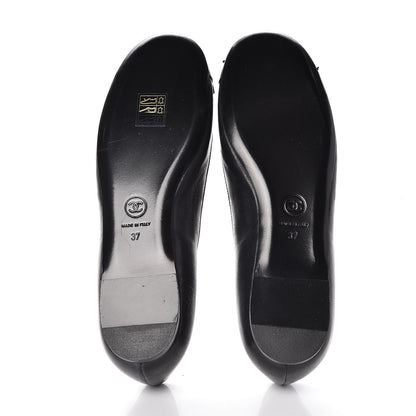 Chanel Lambskin Camellia Mocassin Loafers 37 Dark Grey 5 of 9