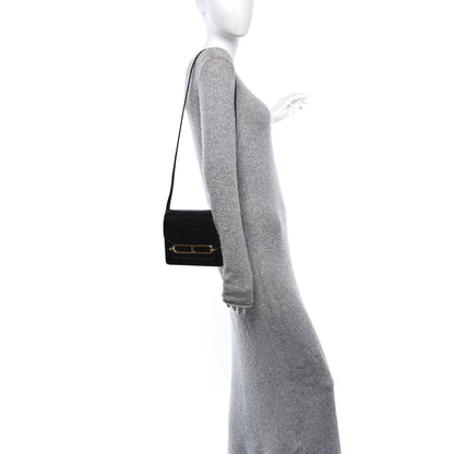 Hermes Shiny Alligator Mini Sac Roulis Black 2 of 10