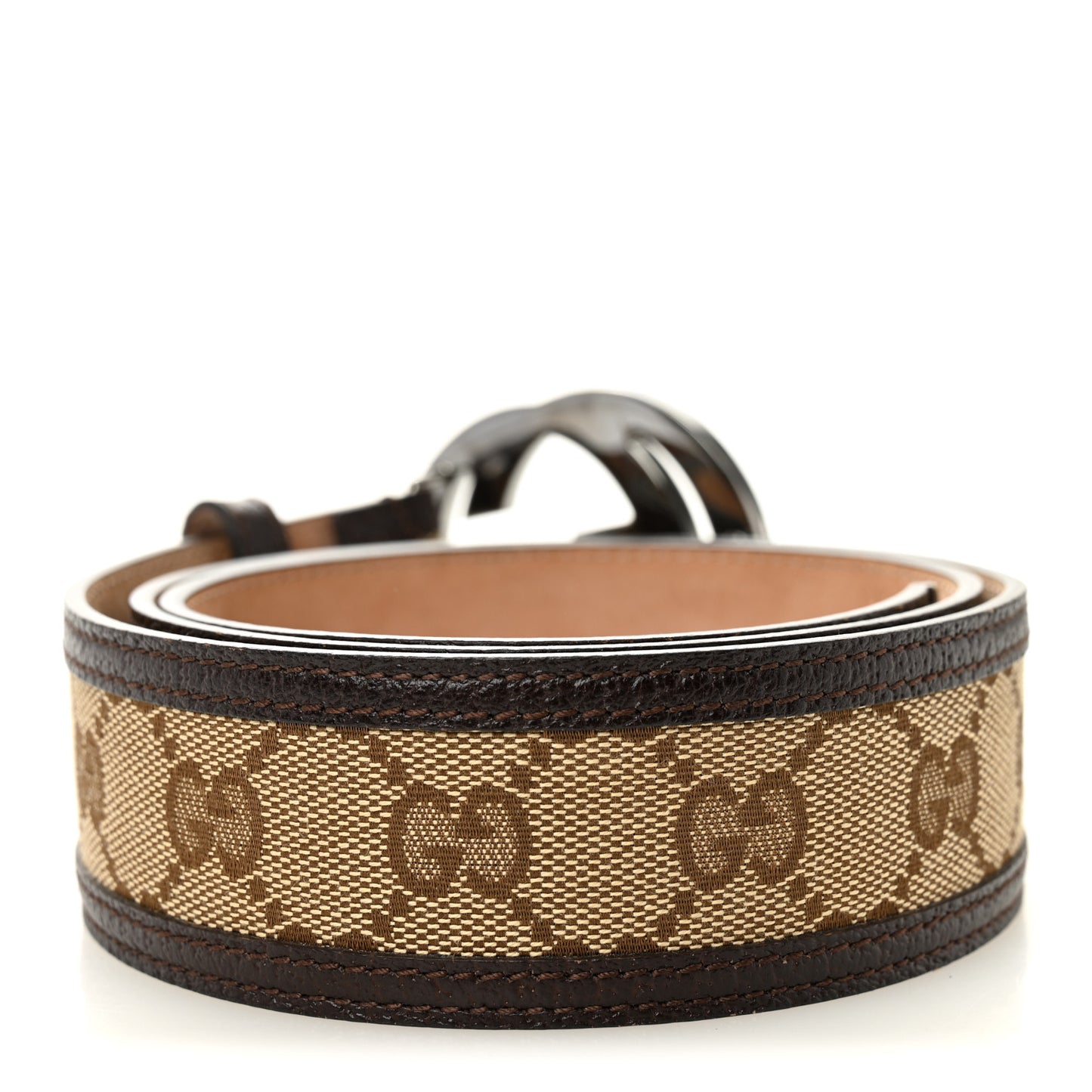 Monogram Interlocking G Belt 85 34 Dark Brown