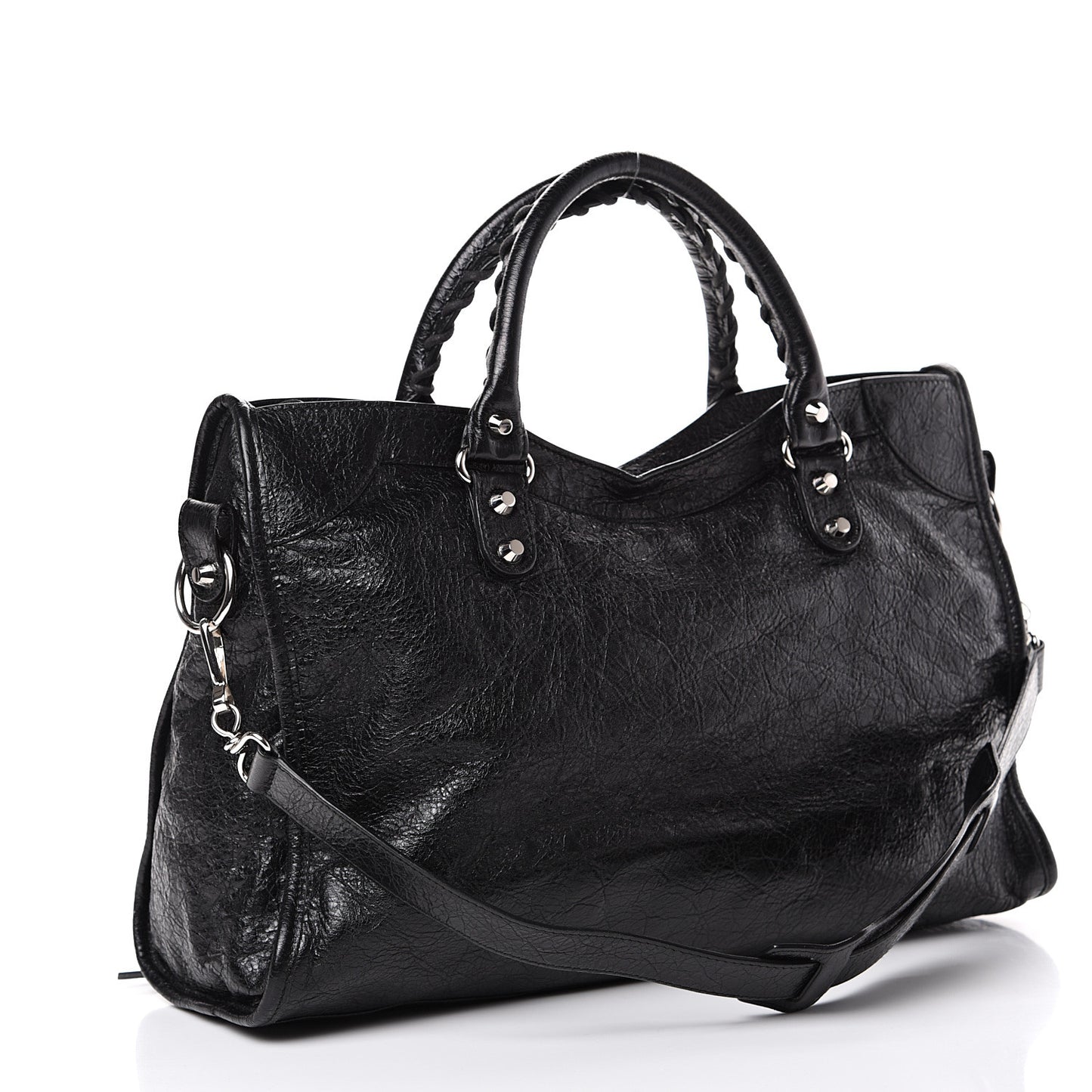 Agneau Classic Silver Hardware City Black