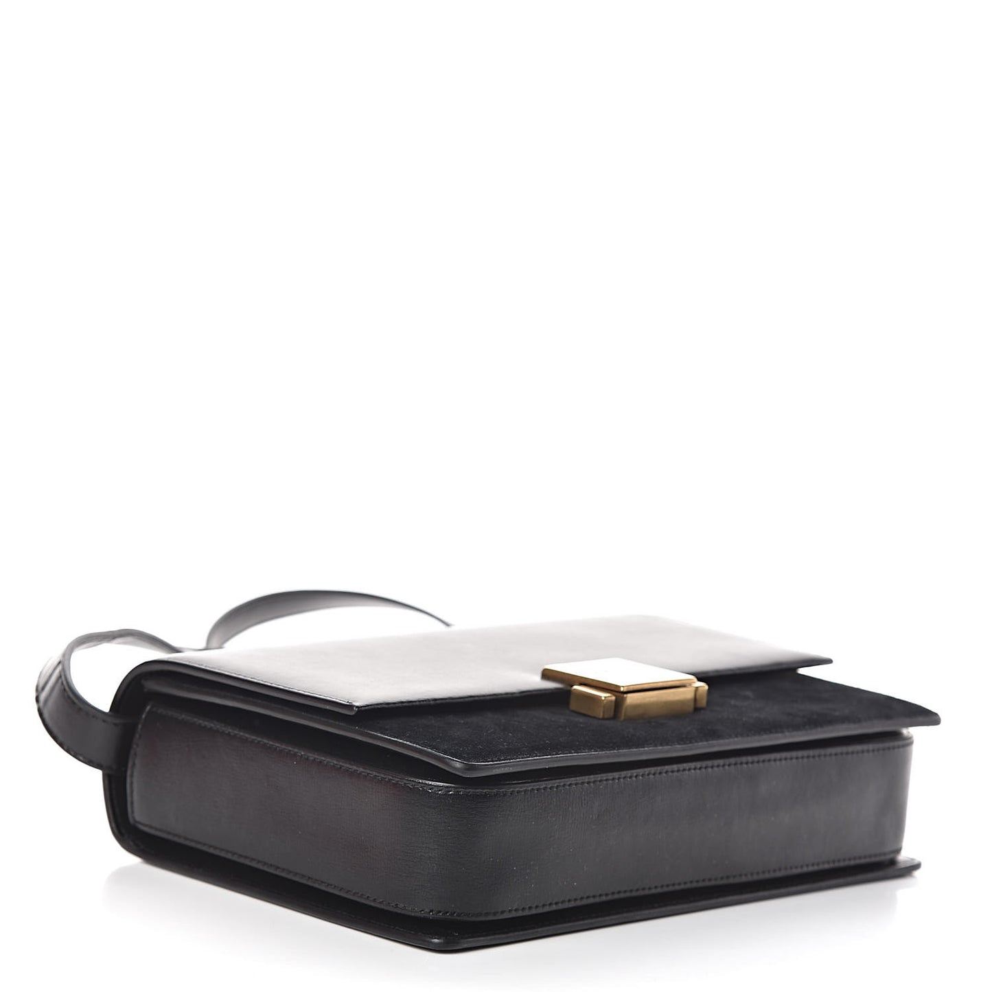 Smooth Calfskin Suede Medium Bellechasse Black