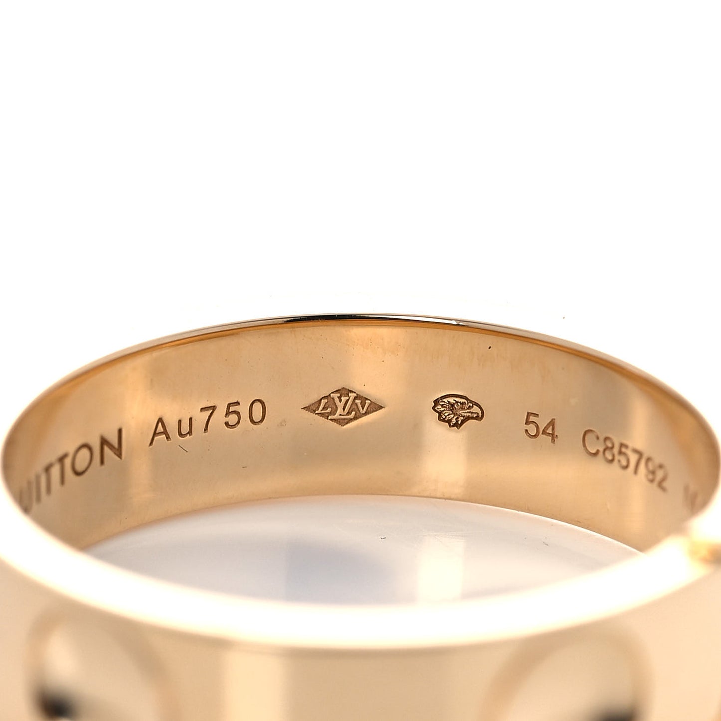 18K Yellow Gold Empreinte LV Ring 54 7