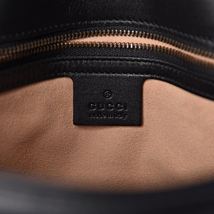 Gucci Calfskin Matelasse Medium GG Marmont Shoulder Bag Black 6 of 10