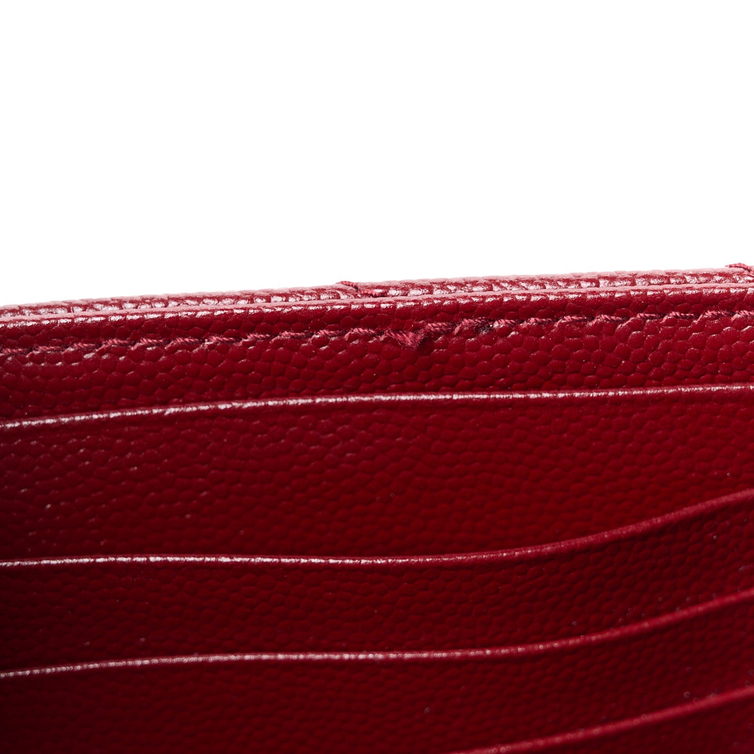 Saint Laurent Grain De Poudre Matelasse Chevron Monogram Chain Wallet Palissandre 11 of 11