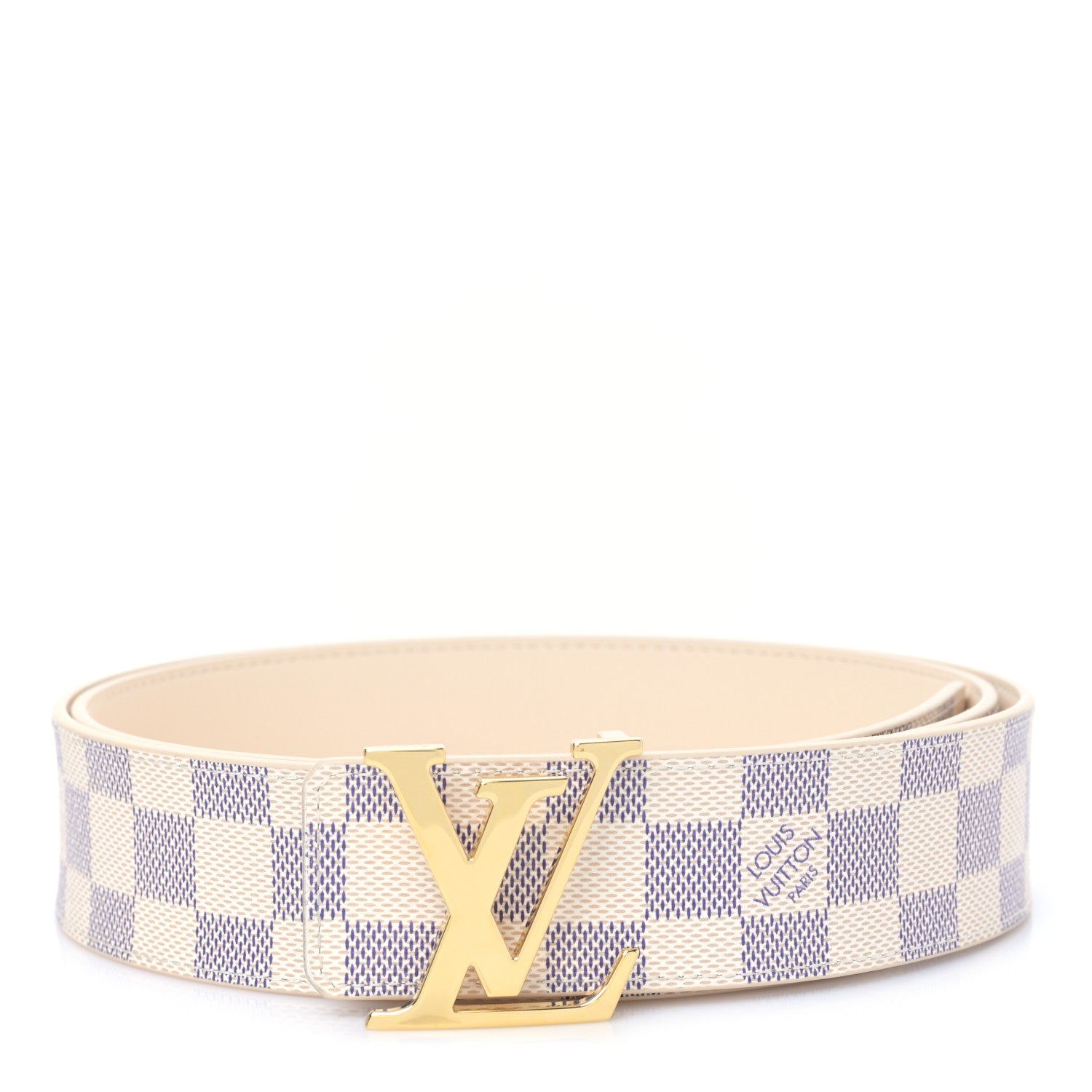 Louis Vuitton Damier Azur 40mm LV Initiales Belt 110 44 1 of 4