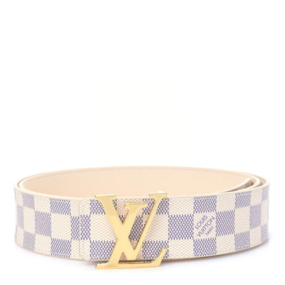 Louis Vuitton Damier Azur 40mm LV Initiales Belt 110 44 1 of 4
