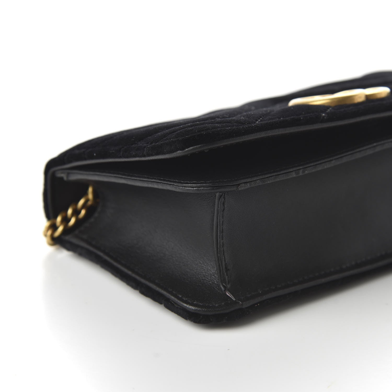 Gucci Velvet Matelasse GG Marmont Mini Bag Black 6 of 10