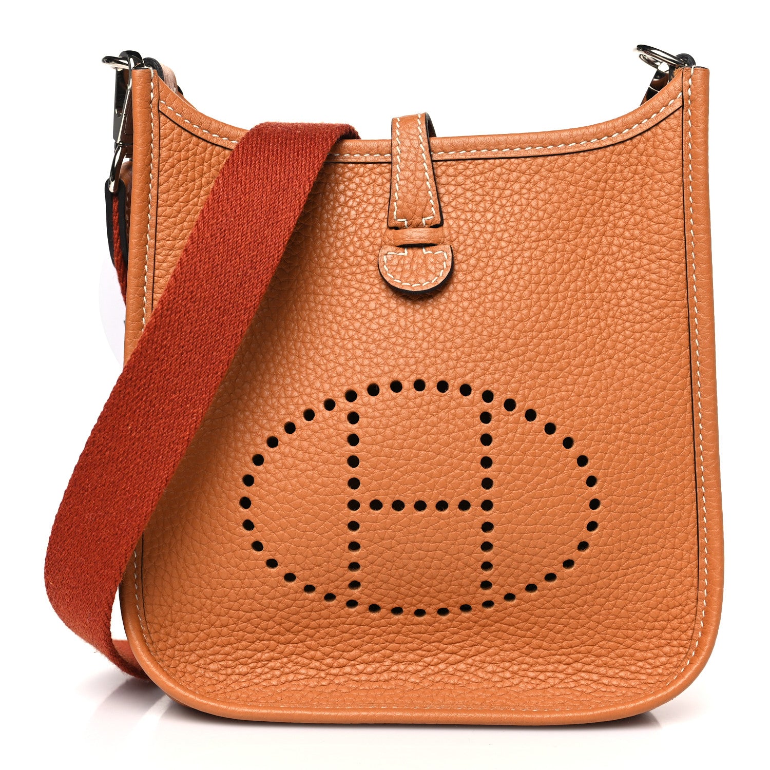 Hermes Taurillon Clemence Amazone Evelyne TPM Gold Cuivre 1 of 9