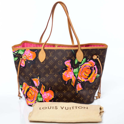Louis Vuitton Monogram Roses Neverfull MM 9 of 9