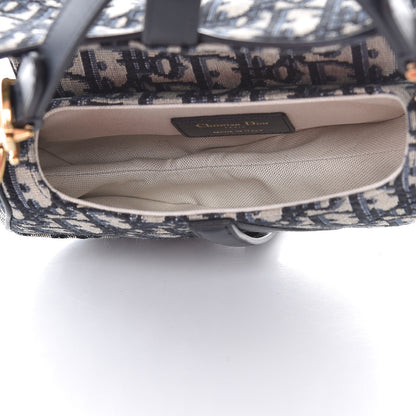 Christian Dior Oblique Mini Saddle Bag Blue 5 of 7