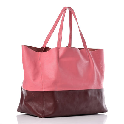 Celine Lambskin Horizontal Bi-Color Cabas Pink Rust 3 of 16