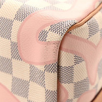Louis Vuitton Damier Azur Tahitienne Speedy Bandouliere 30 Rose Ballerine 12 of 13