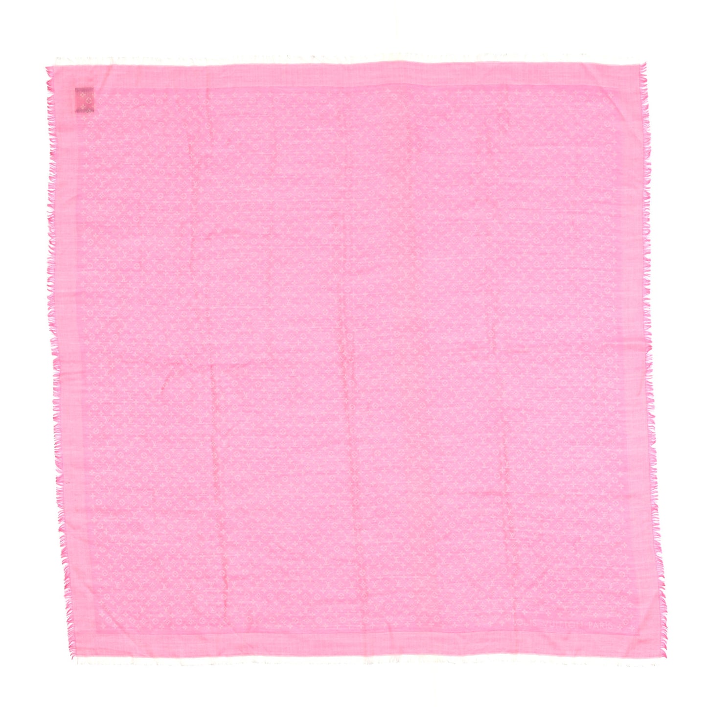 Silk Wool Monogram Petit Louis Shawl Pop