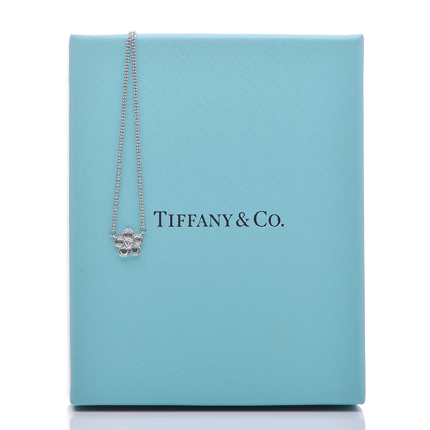 Platinum Diamond Flower Necklace