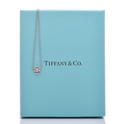 Tiffany Platinum Diamond Flower Necklace 7 of 7