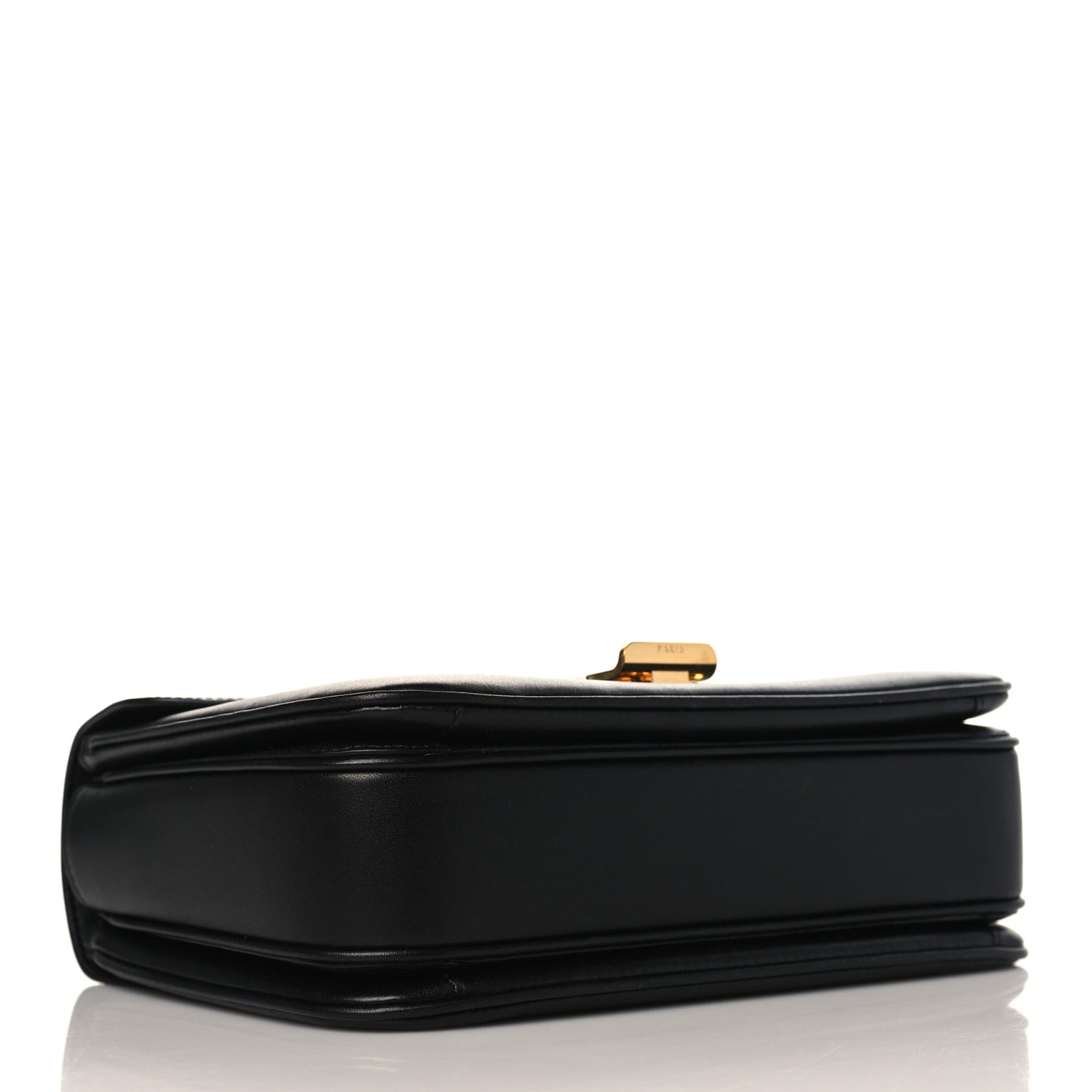 Shiny Calfskin Medium C Bag Black