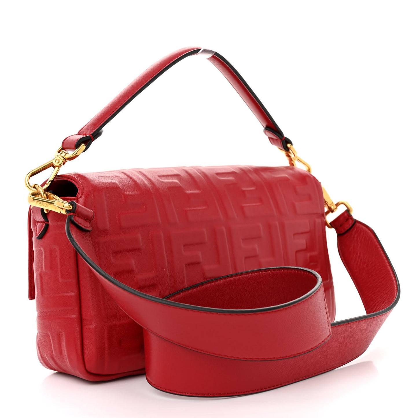 Nappa FF 1974 Embossed Baguette Fragola