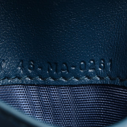 Christian Dior Goatskin Saddle Lotus Wallet Blue 8 of 9