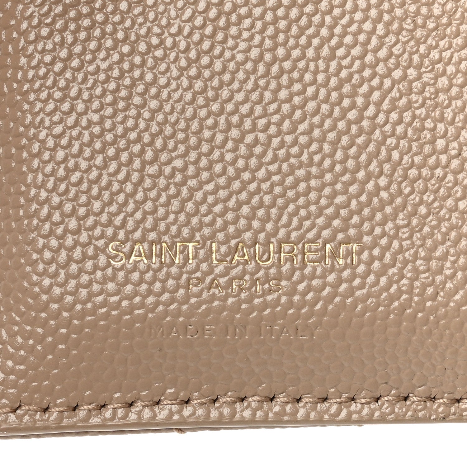 Saint Laurent Grain De Poudre Matelasse Chevron Monogram Zipped Card Case Nude Powder 6 of 11